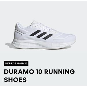 Adidas Men's Duramo 10  Running Shoe Color White/ Black Size 10.5